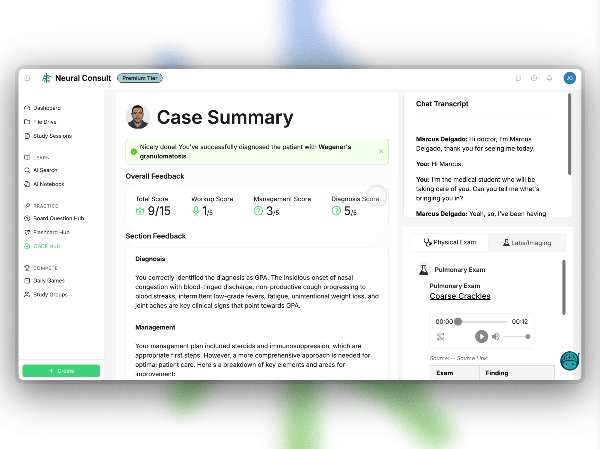 Step 5: Get personalized feedback based on your performance and view your score