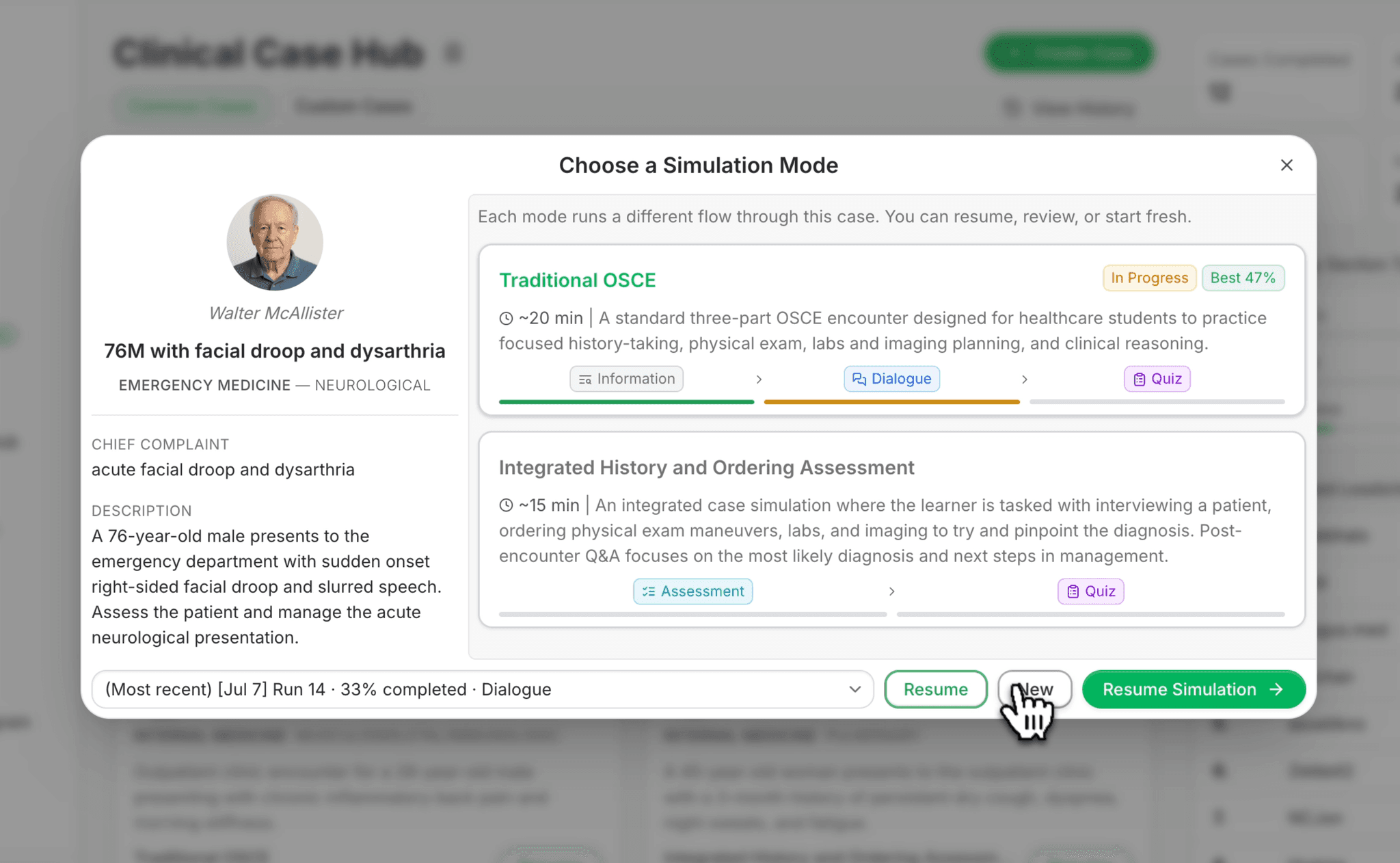 Step 2: Select your scenario