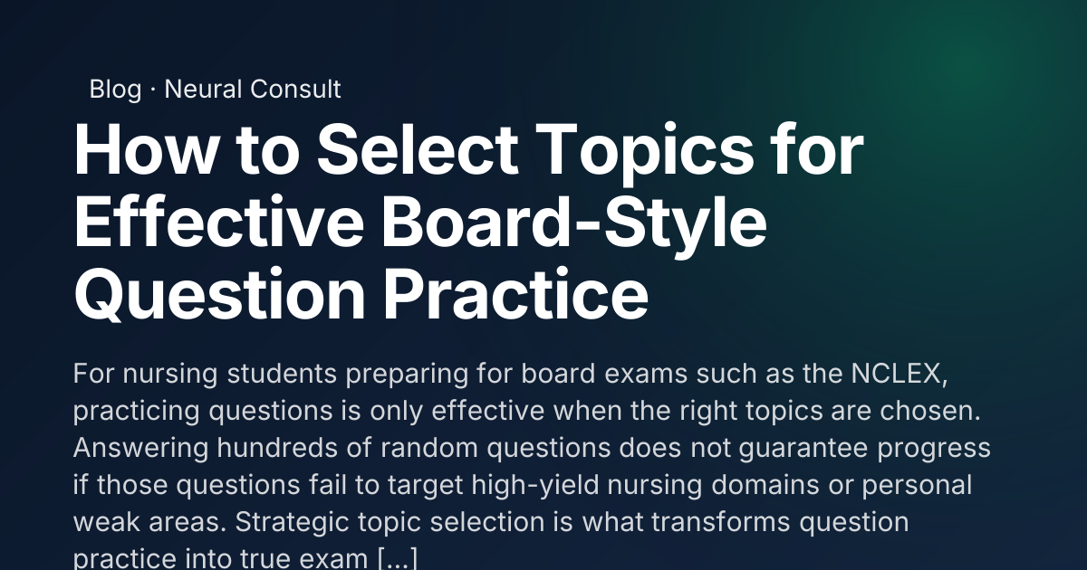 How to Select Topics for Effective Board-Style Question Practice ...